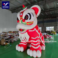 Decoración de jardín al aire libre Tigre Inflable Animal de dibujos animados Tema Modelo Globo Inflable León