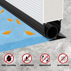 Segel pintu garasi Universal karet bawah berbentuk U + cincin O pengupasan cuaca ambang batas dapat disesuaikan pemotong pengilap