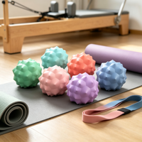 Ballon de yoga en gel de silicone BSW 7,5 cm pour relaxation musculaire et fascia, en forme de hockey, pour acupression, massage, exercice et fitness, type cacahuète