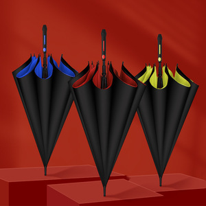 Paraguas de golf de mango largo de 8 varillas, de doble uso, ampliado, engrosado, con doble compartimento de almacenamiento, paraguas grande para coche y hogar - Product Image 6