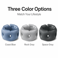 Oreiller de soutien cervical gonflable avec tissu en soie de lait ergonomique 360° °   Attelle de cou enveloppante pour les voyages d'affaires et les siestes au bureau
