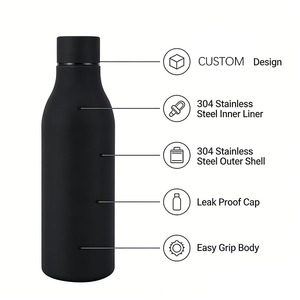 High Quality /550ml/750ml Double Wall 304 Stainless Steel <strong>Curved</strong> Water Bottle, Outdoor Sports &amp; Car Portable Insulated Flask - Product Image 5