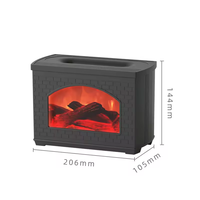 Diffuseur portable innovant Brume froide Usb3D Flamme Mini humidificateur de cheminée Diffuseur d'huiles essentielles aromatiques Humidificateur d'air H2O