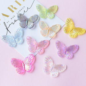 Offre Spéciale : Accessoires Papillons Transparents Colorés, Accessoires Cheveux, Matériel DIY pour Chaussures à Trous et Colle Crème - Product Image 2