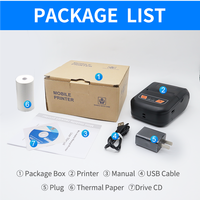 Printer penerimaan termal Mini mendukung BT IOS / Android Connect untuk Printer pengiriman kantor portabel