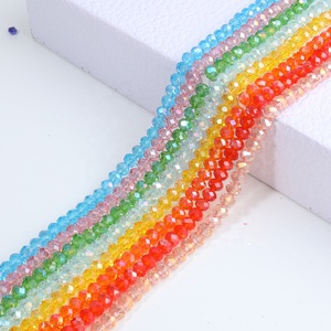 Cuentas de cristal de 4/6/8mm, cuentas sueltas de Rondelle de cristal facetado para DIY, pendiente, pulsera, collar, accesorios para hacer joyas - Product Image 4