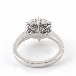 Bague en forme de fleur en or blanc Bague Pt950 Bague de mariage en <span class=keywords><strong>diamant</strong></span> de <span class=keywords><strong>taille</strong></span> brillante ronde 2025 Style populaire <span class=keywords><strong>Prix</strong></span> le plus bas - Product Image 5