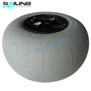 12 ''extérieur voile sable roue plage chariot <span class=keywords><strong>Kayak</strong></span> remorque gonflable chariot <span class=keywords><strong>pneumatique</strong></span> bateau remorques ballon pneu roues PVC coque - Product Image 2