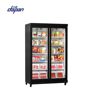 Équipement de réfrigération pour supermarchés, <span class=keywords><strong>congélateur</strong></span> <span class=keywords><strong>vertical</strong></span> à 2 portes vitrées pour la présentation de crèmes glacées et d'aliments surgelés, réfrigérateur <span class=keywords><strong>vertical</strong></span> pour viande congelée - Product Image 3