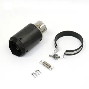 Custom Universal Straight Edge high quality Carbon Fiber motorcycle Exhaust Muffler Tip For Arapovics Exhaust 125 cc