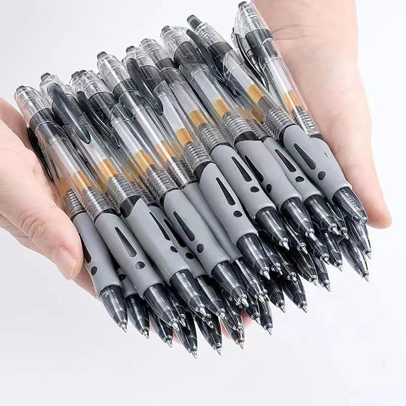 10 black click pens