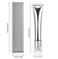 Gloss à lèvres liquide végétalien personnalisé MLM, label privé, imperméable, à usage multifonctionnel pour le visage, les lèvres, les yeux, dans un tube argenté