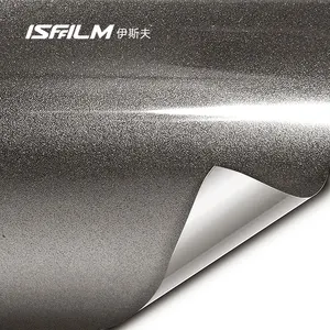 ISF 10-Jahresgarantie tpu ppf blaue Farbwechsel Autofolienschutz metallisch graue chrom-Karosserie-Aufkleber glänzende Autoverpackungsfolie