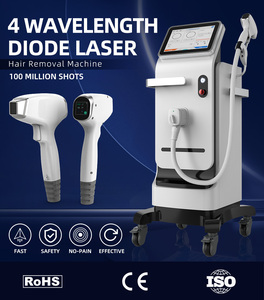 Machine à <span class=keywords><strong>laser</strong></span> diode professionnelle 1200W 808nm pour l'épilation à usage commercial avec refroidissement par eau/air, design en titane et platine - Product Image 2