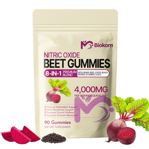 Gummies <span class=keywords><strong>à</strong></span> la racine de betterave avec vitamines C et B12, L-Arginine et L-Citrulline, extrait de pépins de raisin <span class=keywords><strong>pour</strong></span> des antioxydants et un supplément énergétique sain - Product Image 1
