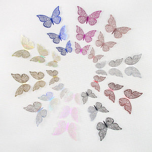 Hot Hollow <span class=keywords><strong>Butterfly</strong></span> 3D <span class=keywords><strong>Effect</strong></span> <span class=keywords><strong>Butterfly</strong></span> Wall Decoration 12PCs 10 colores Stereoscopic <span class=keywords><strong>Butterfly</strong></span> Bouquet Pegatinas decorativas - Product Image 5
