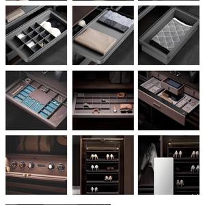 Armoire à vêtements modulaire haut de gamme HAIYUE <span class=keywords><strong>en</strong></span> acier inoxydable avec cadre <span class=keywords><strong>en</strong></span> verre transparent pour la <span class=keywords><strong>dressing</strong></span> - Product Image 2