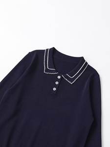 TAOP&ZA Style européen et américain 2025 Hiver Nouveau <span class=keywords><strong>Pull</strong></span> décontracté polyvalent à blocs de couleurs en tricot à manches longues à col 5755136 - Product Image 3