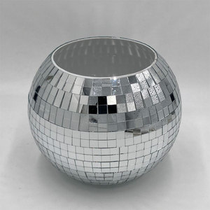 Vase <span class=keywords><strong>boule</strong></span> disco en gros, vase rond à fond plat avec miroir et chaîne <span class=keywords><strong>de</strong></span> suspension pour la décoration <span class=keywords><strong>de</strong></span> bureau et la plantation - Product Image 5