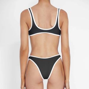 2025 nouvelle tendance noir et <span class=keywords><strong>blanc</strong></span> bord couleur bloc maillots <span class=keywords><strong>de</strong></span> <span class=keywords><strong>bain</strong></span> maillots <span class=keywords><strong>de</strong></span> <span class=keywords><strong>bain</strong></span> encolure dégagée <span class=keywords><strong>Push</strong></span> <span class=keywords><strong>up</strong></span> Bikini Tankini <span class=keywords><strong>maillot</strong></span> <span class=keywords><strong>de</strong></span> <span class=keywords><strong>bain</strong></span> femmes - Product Image 2