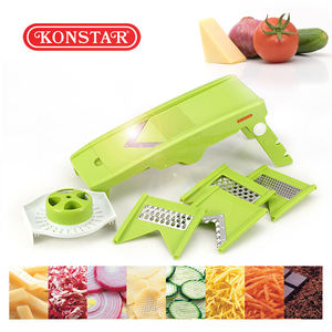 Trancheuse de cuisine manuelle ergonomique en acier inoxydable vert à prix abordable pour fruits, réglable, pour usage domestique - Product Image 5