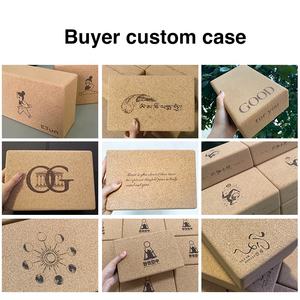 Yoga blok van kurk, op maat gemaakt logo, hoge kwaliteit, milieuvriendelijk, 3*6*9, natuurlijk, 100% kurk, hoge dichtheid - Product Image 3