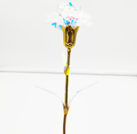 Rose arc-en-ciel Galaxy avec lumière LED, rose en feuille d'or 24 carats pour la Saint-Valentin, la fête des mères, un cadeau d'anniversaire