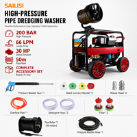 Nouvelle pompe diesel 30hp haute pression 200bar 50m nettoyeur à jet d'eau vidange d'égout et dragage camion de nettoyage