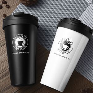 2023 Custom Logo Stock Double Wall Vacuum 500ml Small Matte Coffee Mug Stainless Steel Insulated Travel Tumbler Gift Cup - Product Image 2