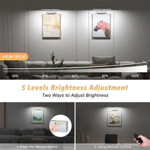 ไฟติดภาพวาดแบบใช้แบตเตอรี่สำหรับติดผนัง, ไฟส่องภาพศิลปะไร้สายพร้อมรีโมทคอนโทรลและตัวตั้งเวลา, ไฟส่องภาพวาดแบบหรี่แสงได้สำหรับภาพวาด - Product Image 3