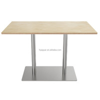 Table carrée moderne en contreplaqué pour restaurant, hôtel, école et salle à manger - Mobilier d'extérieur commercial écologique