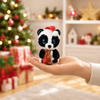 Peluche d'éléphant de Noël en polyester doux, cadeau pour bébé, anti-stress
