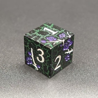 Ensemble de dés en métal DND personnalisables de 16 mm, motif fleur de prunier, alliage de zinc, dés carrés D6, jeux de rôle Dungeons & Dragons, jeux de société haut de gamme