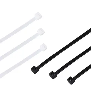 Professional Factory White And Black Zip Tie Self Locking Cable Tie PA66 Trusted Supplier