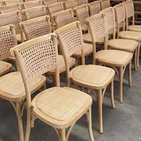 Fabrika Modern Rattan halat koltuk yemek mobilya İstifleme düğün ziyafet mutfak ahşap restoran yemek sandalyeleri