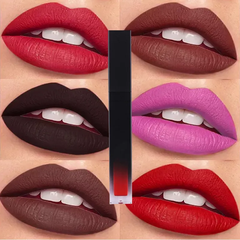 Herbst 42 Farbe Kein Markenname Kosmetik Private Label Matte Lippenstift Shine Mat Großhandel Lip gloss Custom Logo