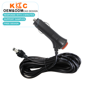Câble adaptateur DC automobile avec fusible remplaçable pour gonfleur de pneus portable et pompe à air - Product Image 1