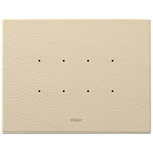 Vimar Cream Leather Wall <b>Plate</b> 18x14.1 Cm 4 Gang <b>Switch</b> Cover - Product Image 1