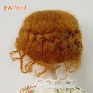 FSTYLER, pelucas <span class=keywords><strong>de</strong></span> muñeca, <span class=keywords><strong>mohair</strong></span>, rizos trenzados cortos, venta al por mayor, personalización <span class=keywords><strong>de</strong></span> fábrica, accesorios <span class=keywords><strong>para</strong></span> <span class=keywords><strong>muñecas</strong></span>, <span class=keywords><strong>Pelo</strong></span> Rizado desordenado <span class=keywords><strong>para</strong></span> muñeca BJD - Product Image 4