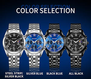 Reloj de Cuarzo SANDA 5012 para Hombre, Diseño Ejecutivo, Correa de Acero Inoxidable, Resistente al Agua 3BAR y a los Golpes, Reloj de Lujo para Regalo - Product Image 2