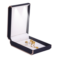 Luxe Premium Or Bord Bague Proposition Pendentif Bracelet Collier Ensemble De Mode Perle Bijoux Cadeau Boîte