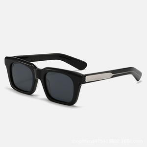 Lunettes de soleil polarisées carrées vintage 2026 personnalisées avec logo, en acétate, pour hommes et femmes, verres TAC UV400 - Product Image 6