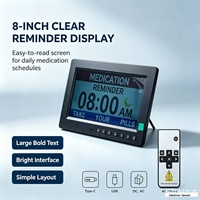 Yeni Sesli Versiyon 8 İnç Ön Tuşlu Sesle Çalışan Elektronik Saat MP4/AVI Desteği Çok Fonksiyonlu Dijital Saat 800x600