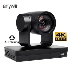 Anywii กล้องวิดีโอไลฟ์4K,อุปกรณ์กระจายเสียงในสตูดิโอทีวีกล้อง Ptz สำหรับออกอากาศ4K กล้อง Ptz Sdi Ip Poe 12x Zoom