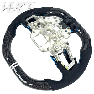 Volant sport en cuir et fibre de carbone pour l'amélioration de l'intérieur de la voiture, compatible avec <span class=keywords><strong>Ford</strong></span> <span class=keywords><strong>Mustang</strong></span> S550 <span class=keywords><strong>GT</strong></span> <span class=keywords><strong>350</strong></span> 500 Coupé 2015-2023 - Product Image 6