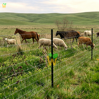 Clôture en grillage galvanisé à mailles carrées de 1,8 m à 2,0 m de hauteur pour l'élevage de bovins, ovins et porcins - Facilement pliable et assemblable