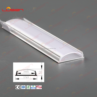 Profilé d'extrusion en alliage d'aluminium 6063-T5 carré LED 18*5mm pour bandes LED décoratives, service de découpe