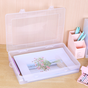 Yuzmei trong suốt A4 tập tin Hộp Thư Thư Thư thư tài liệu giấy tổ chức Tạp Chí tổ chức hộp công suất lớn clipboard chủ - Product Image 4