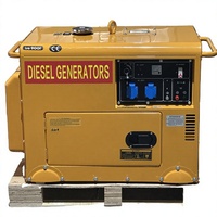 Générateur diesel silencieux à tension stable AVR, refroidi par air, 5 kVA 6 kVA, module d'alimentation de secours UPS sûr pour équipement électronique de bureau