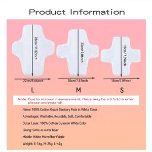Serviettes hygiéniques menstruelles en <span class=keywords><strong>coton</strong></span> pur, confortables, respirantes, lavables, écologiques, en <span class=keywords><strong>gaze</strong></span> <span class=keywords><strong>de</strong></span> <span class=keywords><strong>coton</strong></span>, pour la <span class=keywords><strong>maternité</strong></span> - Product Image 4